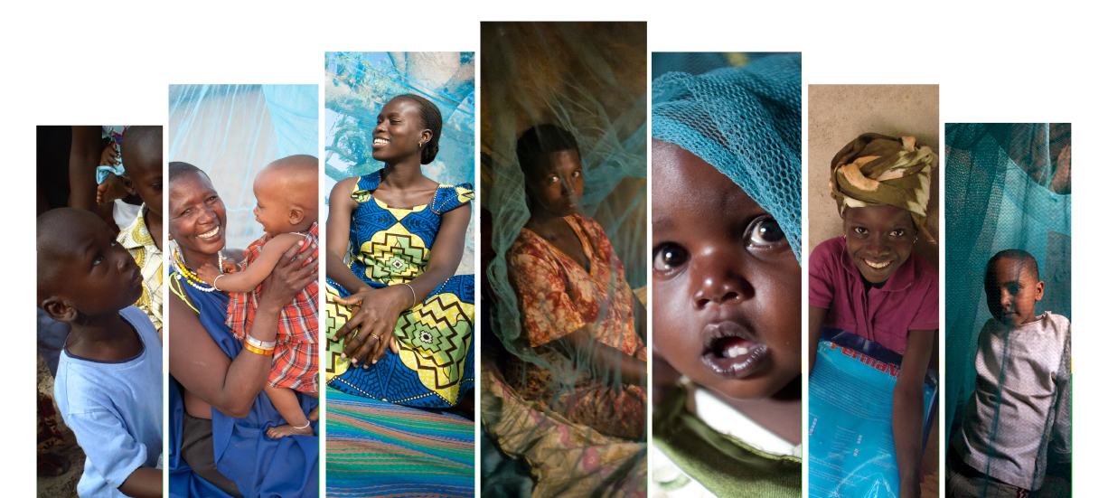 Fanned image of various people who have received life=saving nets from Nothing But Nets.